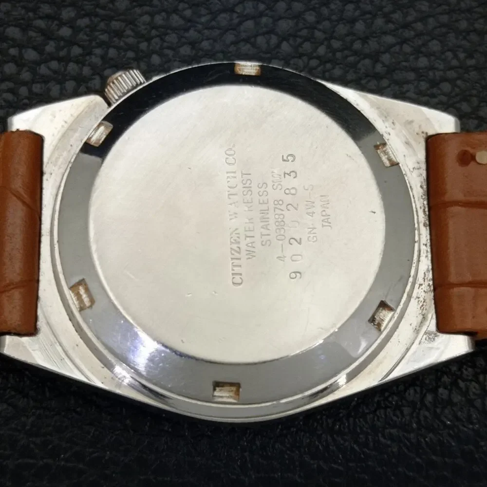 Vintage 1993 Citizen Automatic Mens Silver Watch W/daydate & Gold accents